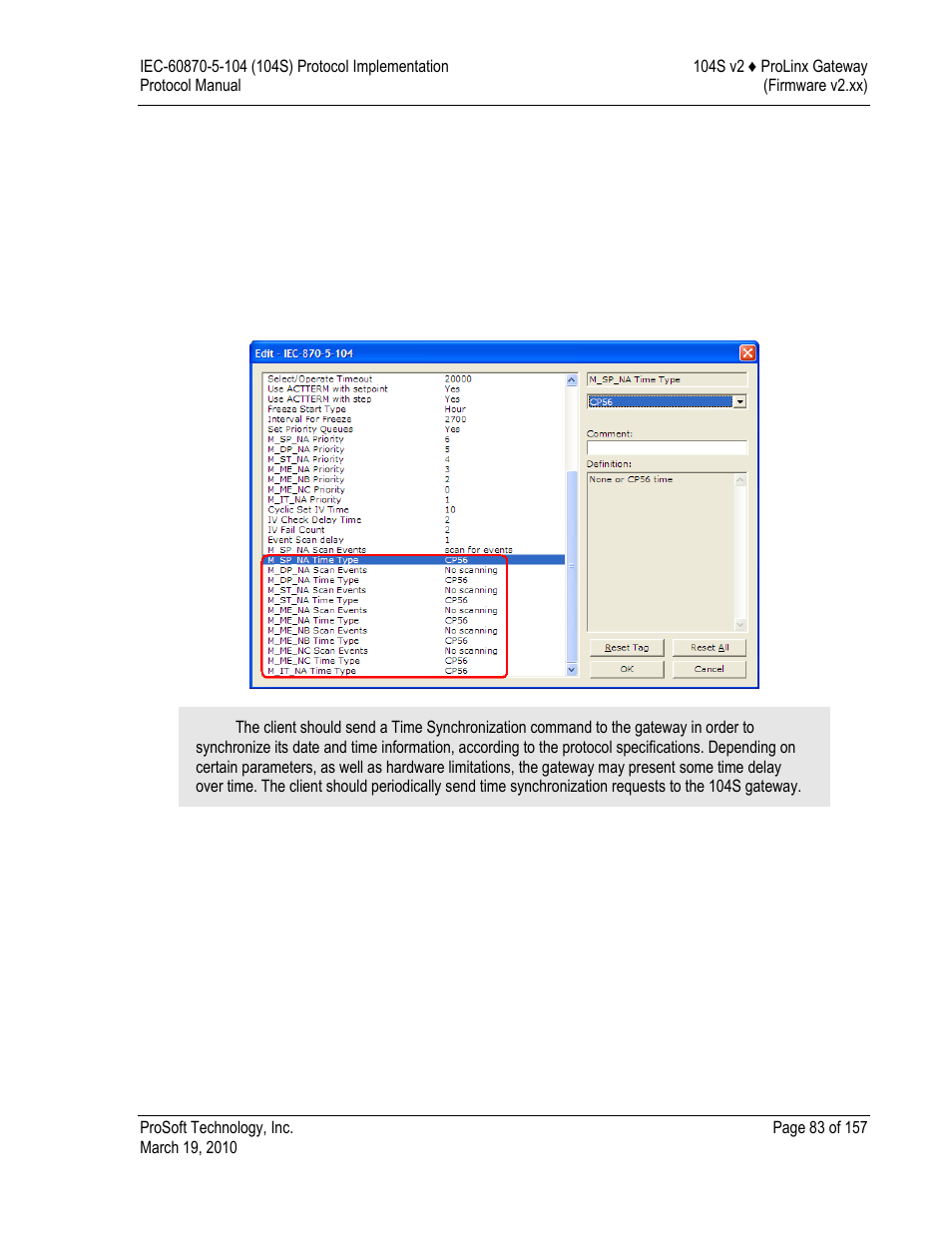 Time information | ProSoft Technology 5201-DFNT-104S User Manual | Page 83 / 157