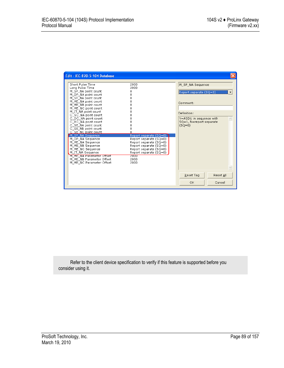 Sequence flag | ProSoft Technology 5201-DFNT-104S User Manual | Page 89 / 157