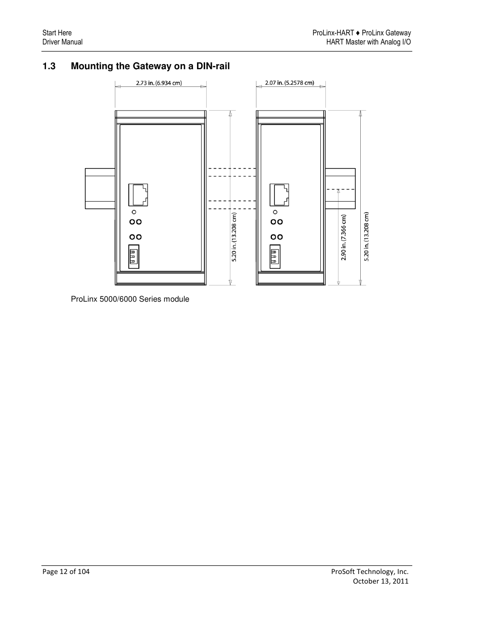 ProSoft Technology 5228-DFNT-HART User Manual | Page 12 / 104