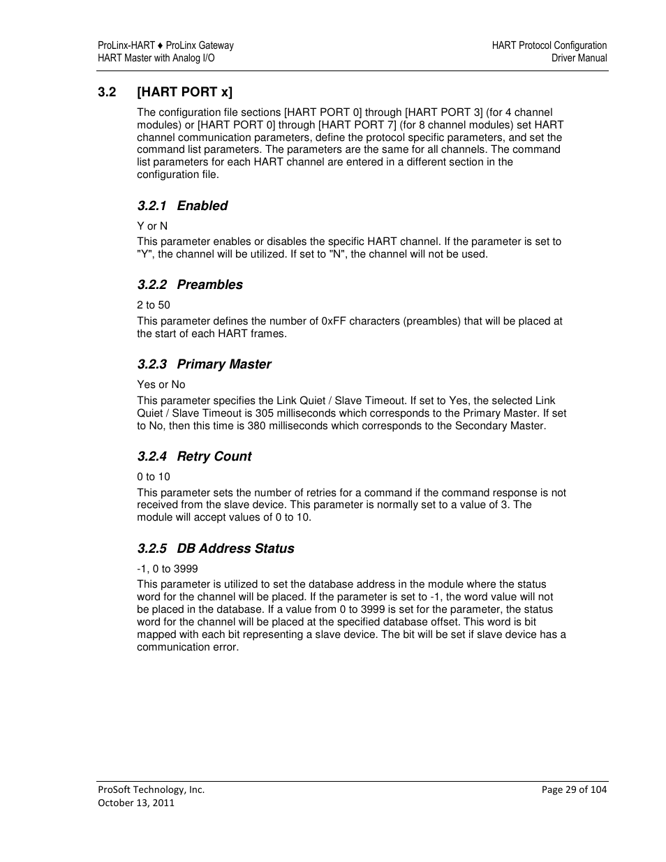 ProSoft Technology 5228-DFNT-HART User Manual | Page 29 / 104