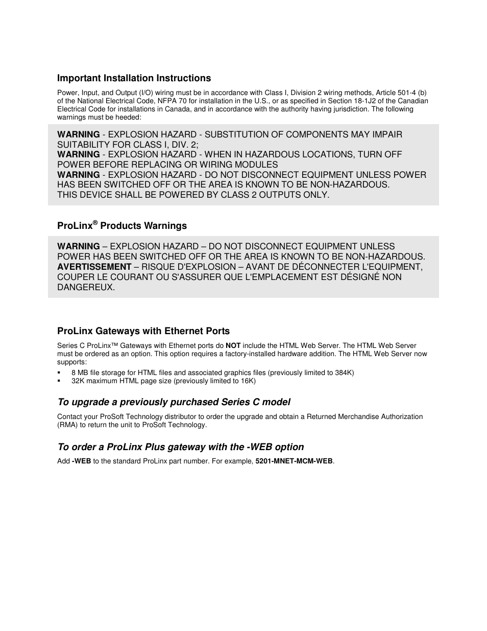 ProSoft Technology 5228-DFNT-HART User Manual | Page 3 / 104