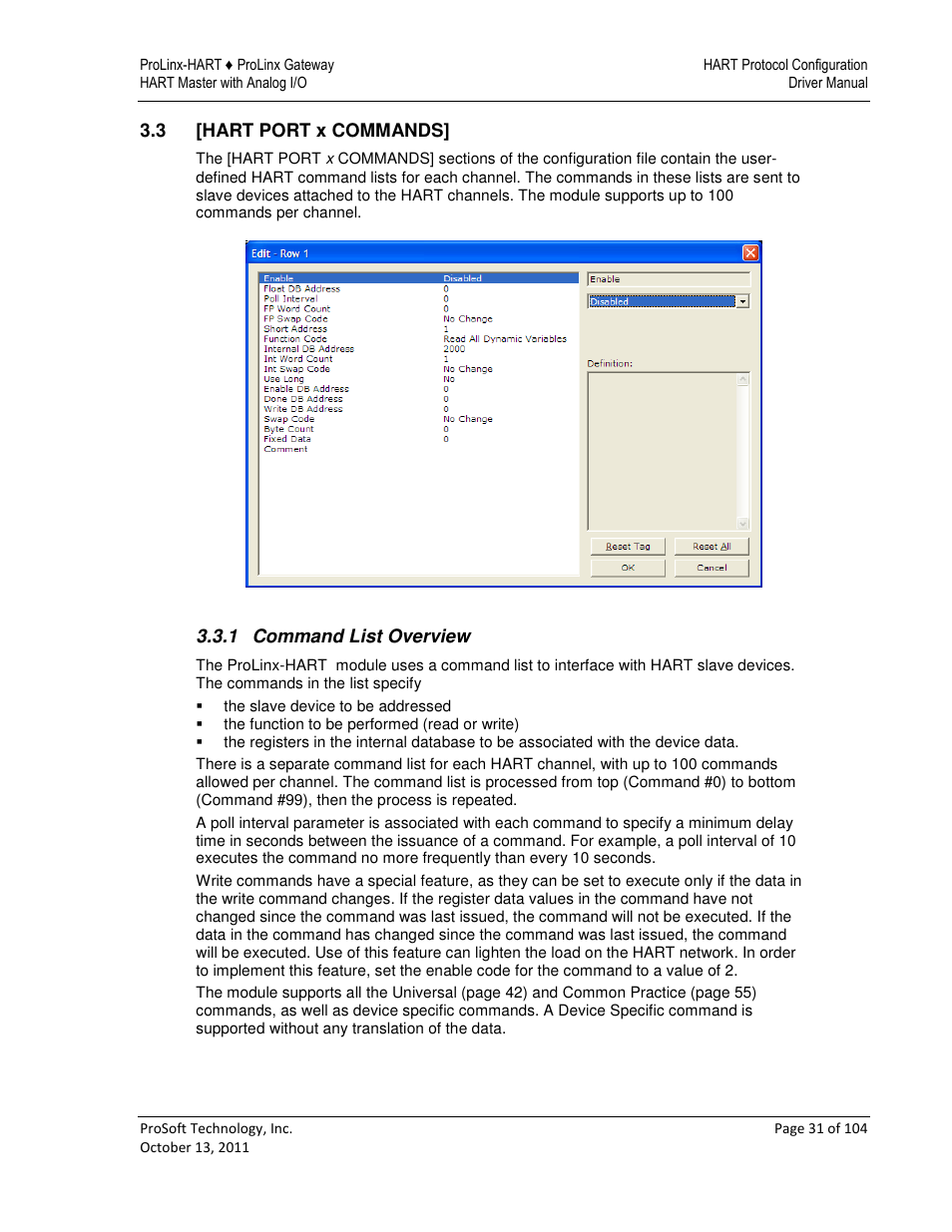 ProSoft Technology 5228-DFNT-HART User Manual | Page 31 / 104