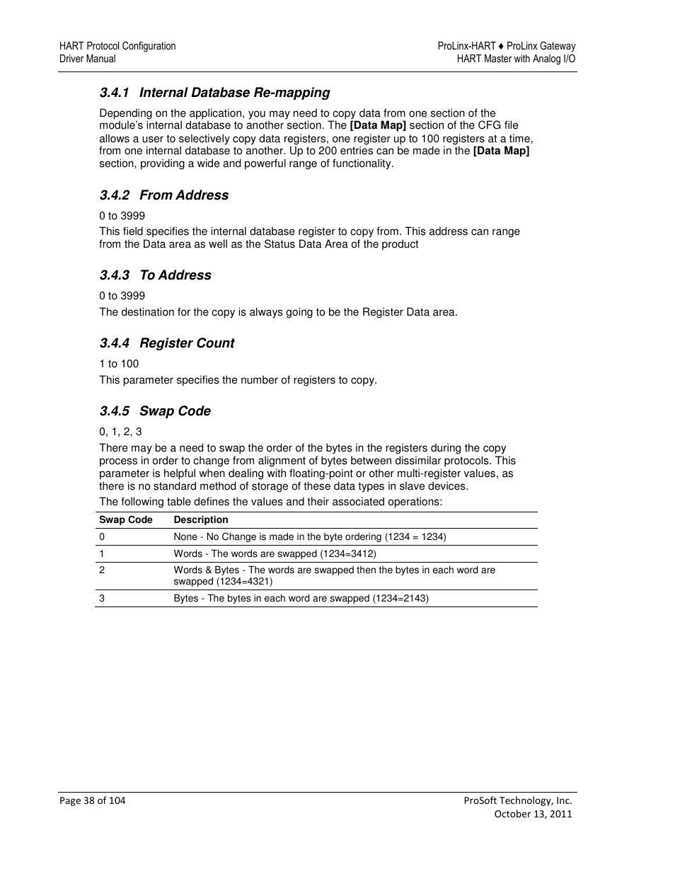 ProSoft Technology 5228-DFNT-HART User Manual | Page 38 / 104