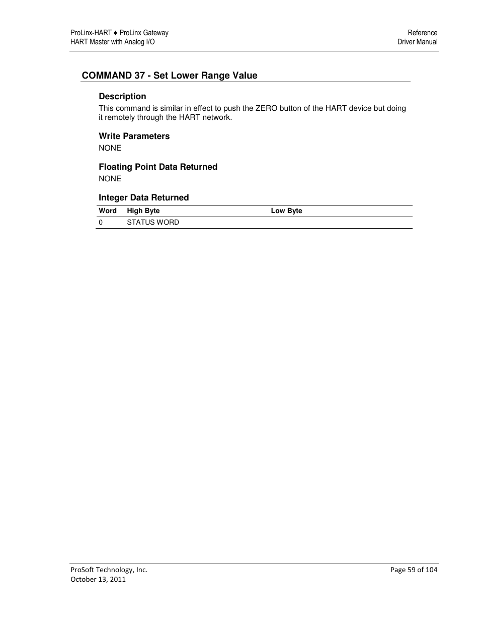 ProSoft Technology 5228-DFNT-HART User Manual | Page 59 / 104