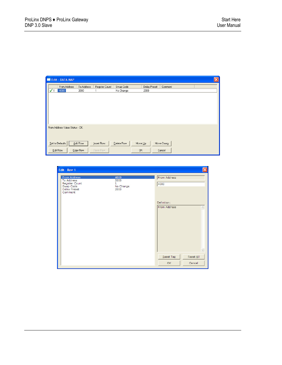 From address | ProSoft Technology 5201-DFNT-DNPS User Manual | Page 26 / 86