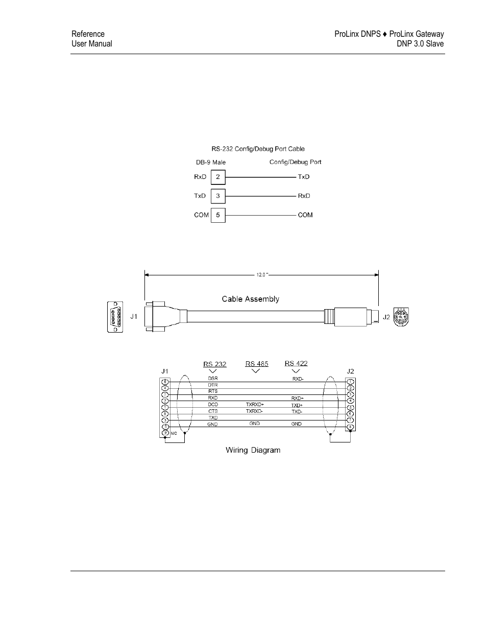 Configuration/debug port, Db9 to mini-din adaptor (cable 09) | ProSoft Technology 5201-DFNT-DNPS User Manual | Page 49 / 86