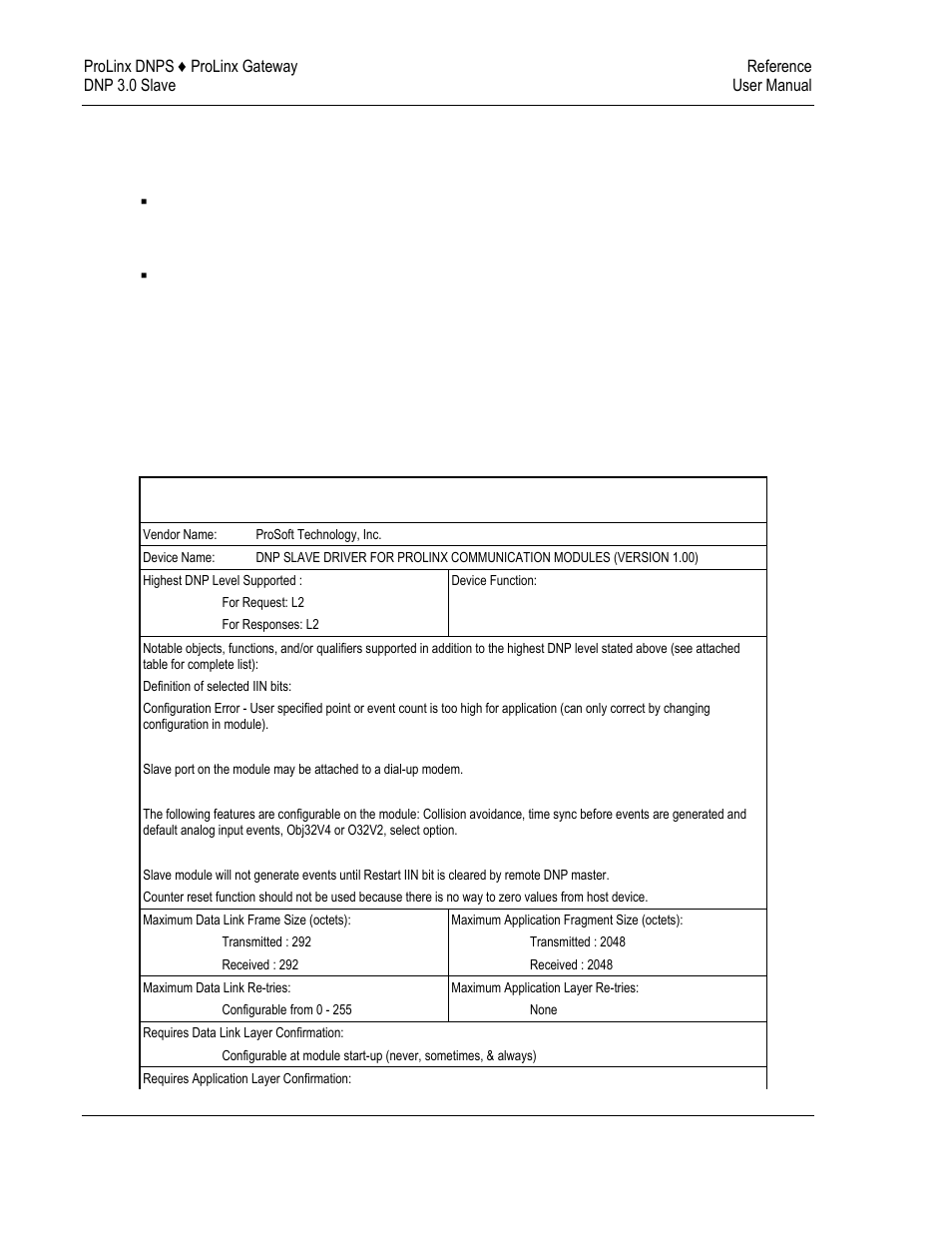 Device profile | ProSoft Technology 5201-DFNT-DNPS User Manual | Page 68 / 86