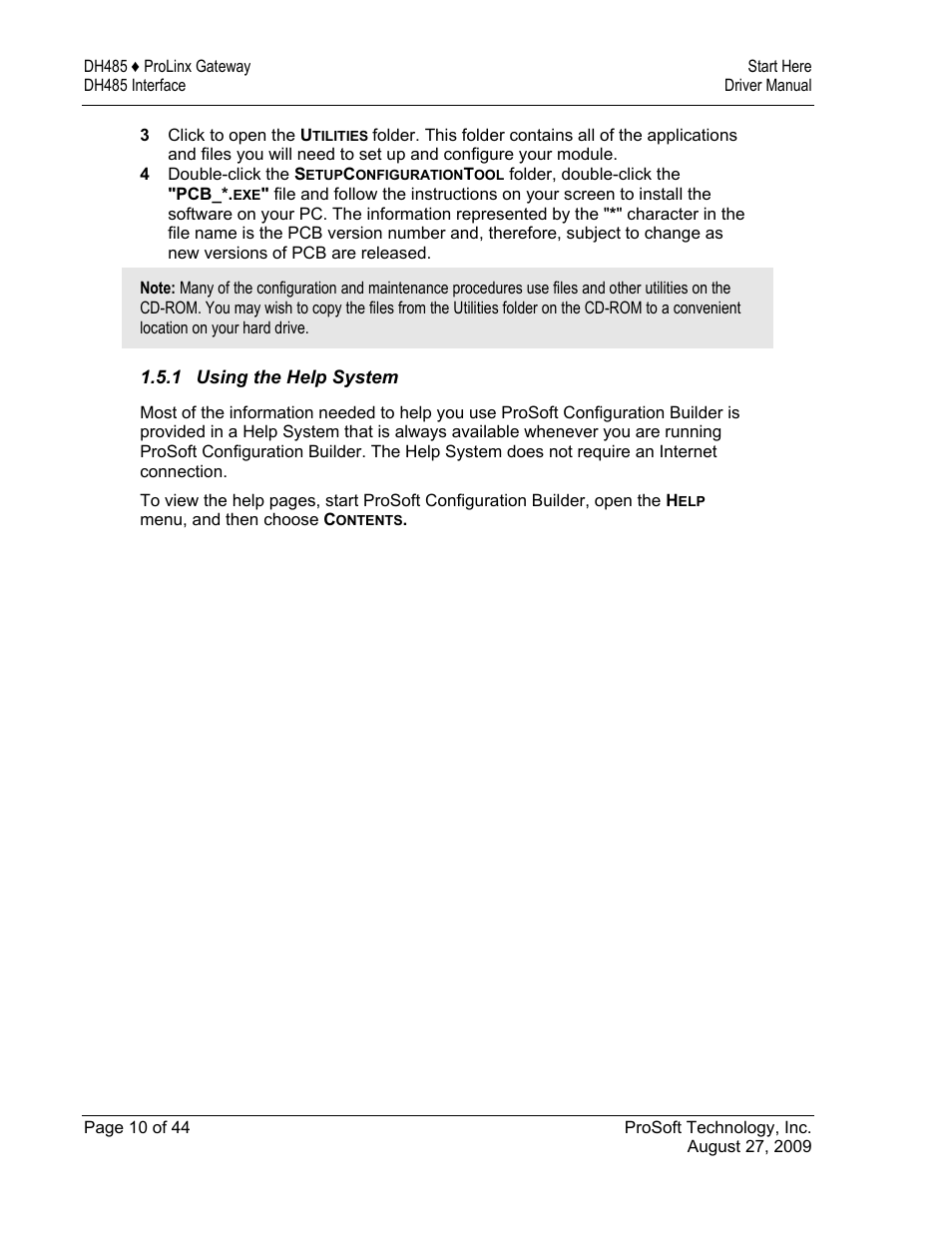 Using the help system | ProSoft Technology 5201-DFNT-DH485 User Manual | Page 10 / 44