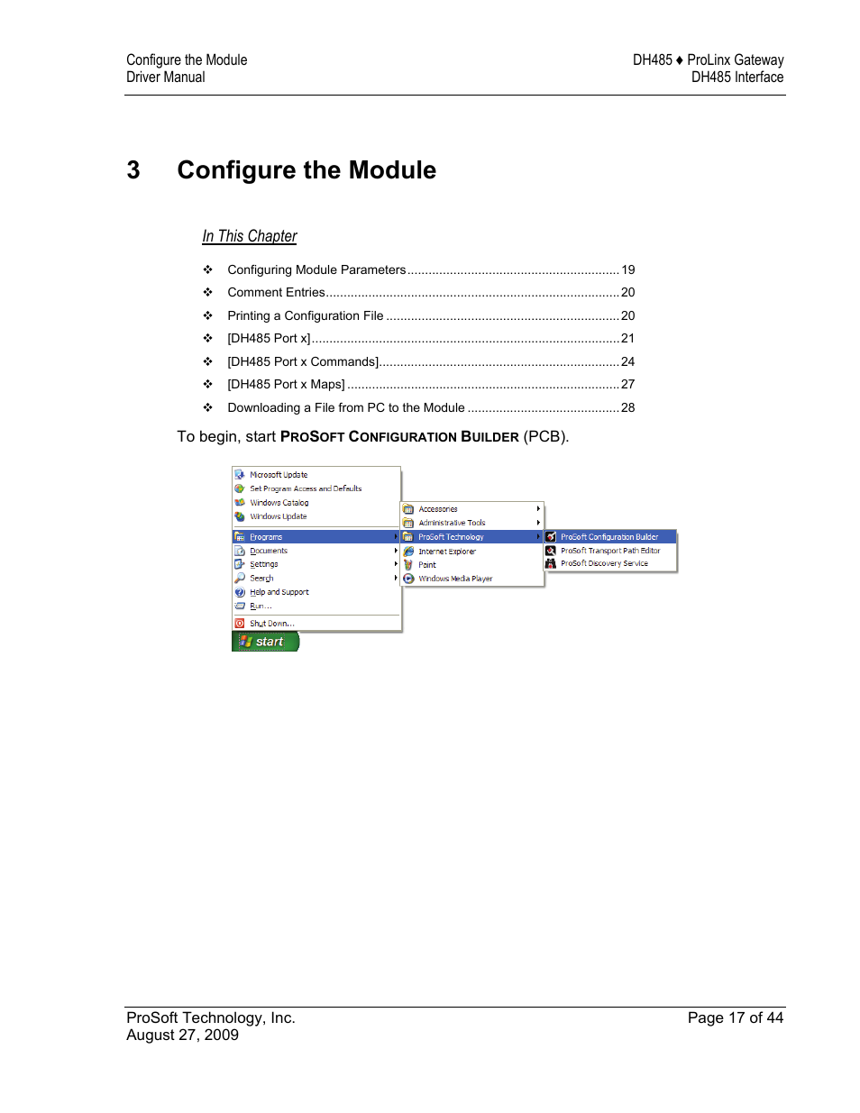 Configure the module, 3configure the module | ProSoft Technology 5201-DFNT-DH485 User Manual | Page 17 / 44