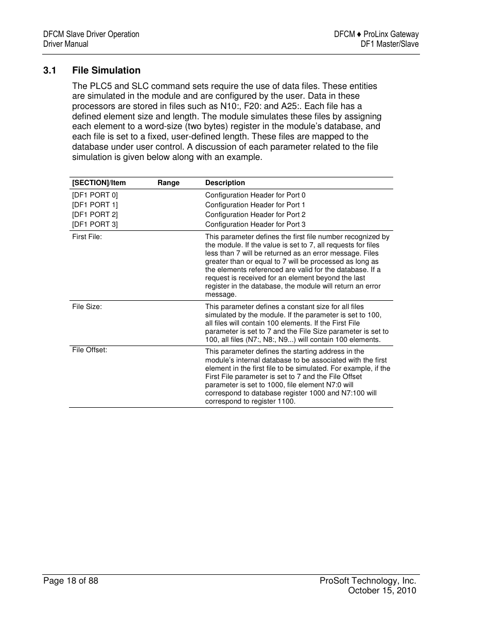 ProSoft Technology 5202-DFNT-DFCM4 User Manual | Page 18 / 88