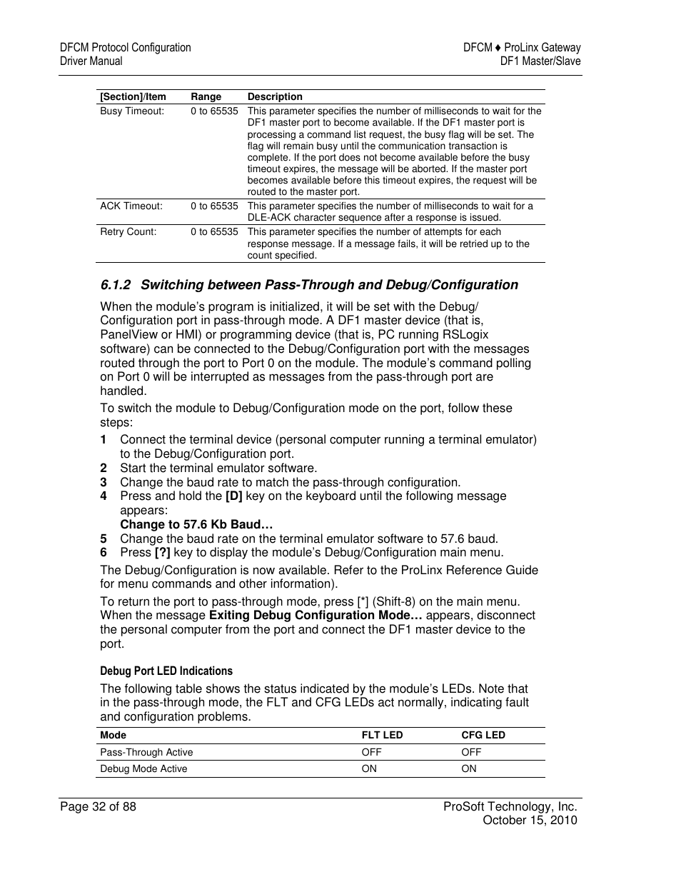 ProSoft Technology 5202-DFNT-DFCM4 User Manual | Page 32 / 88