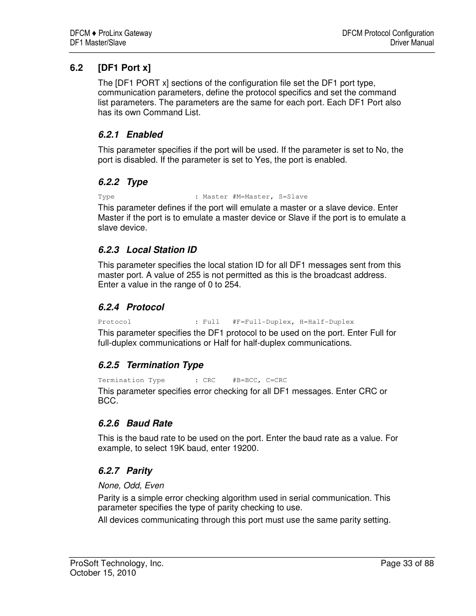 ProSoft Technology 5202-DFNT-DFCM4 User Manual | Page 33 / 88