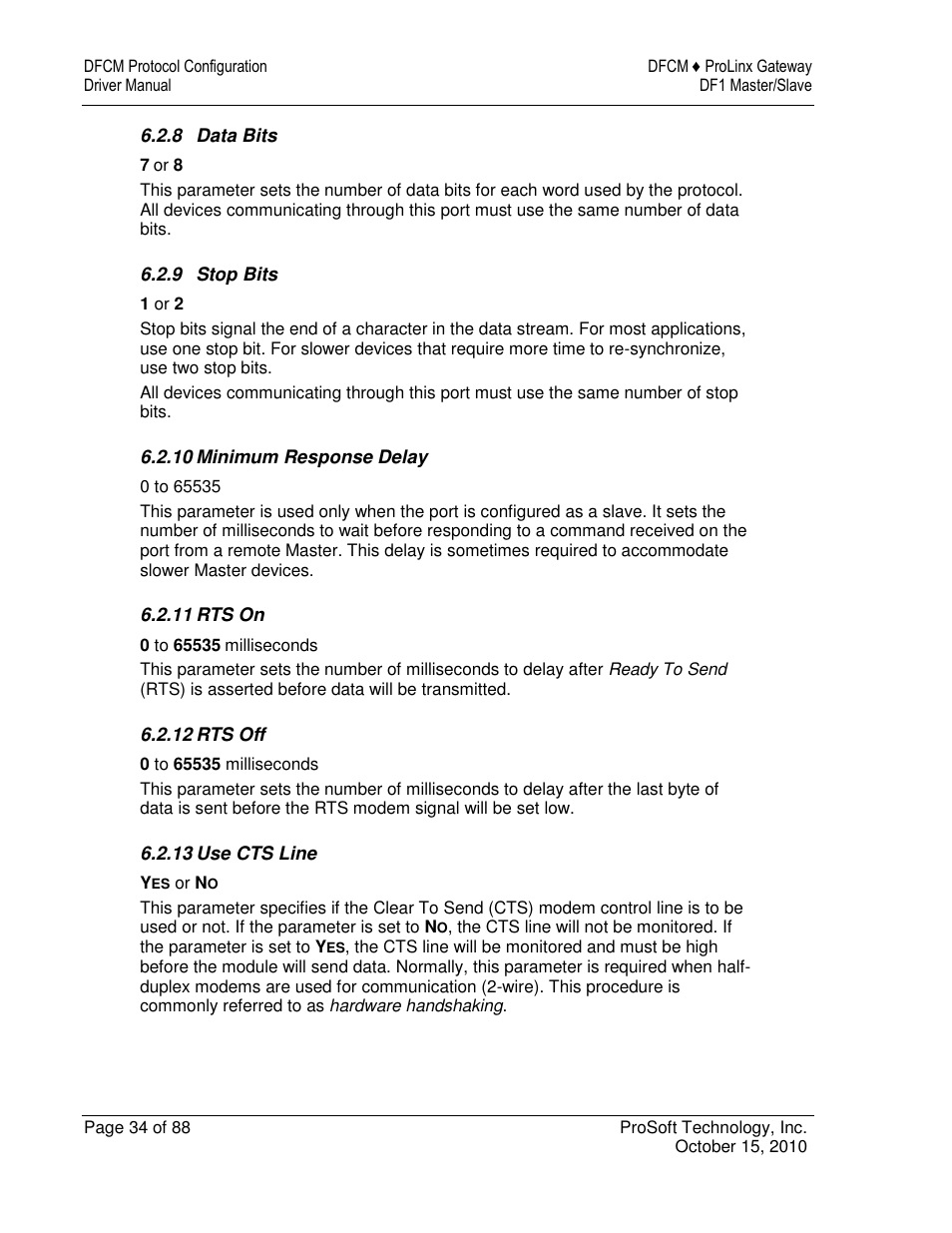 ProSoft Technology 5202-DFNT-DFCM4 User Manual | Page 34 / 88