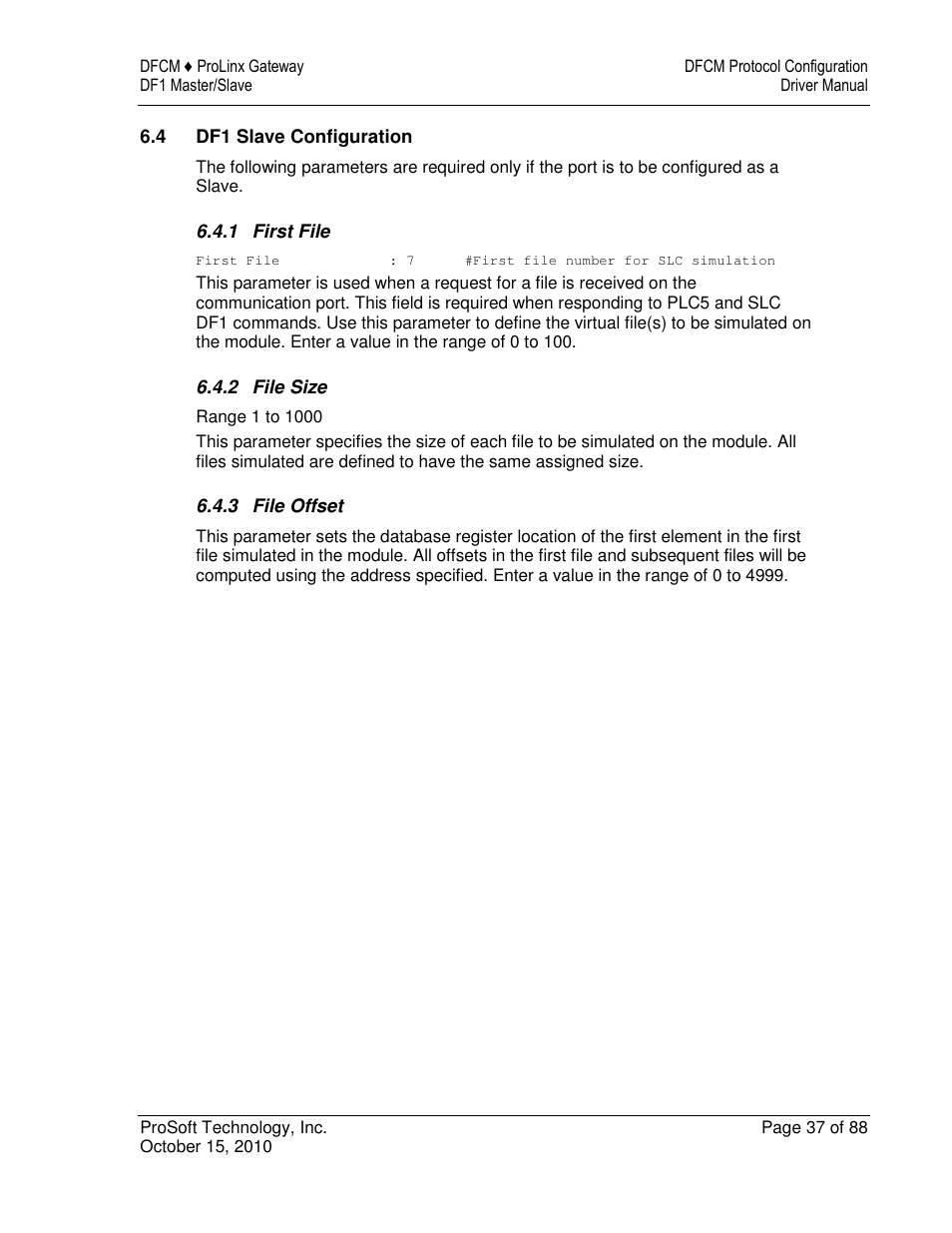 ProSoft Technology 5202-DFNT-DFCM4 User Manual | Page 37 / 88