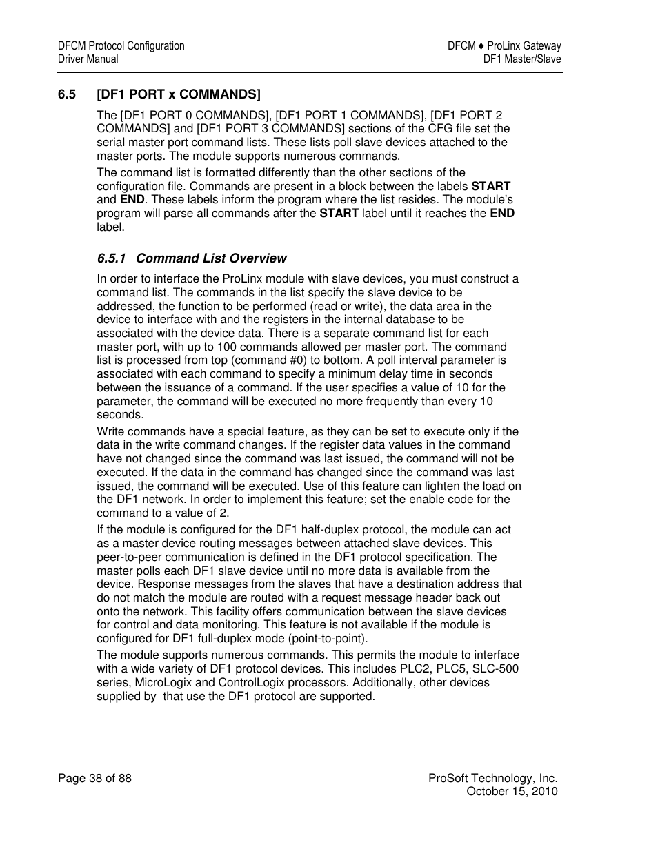 ProSoft Technology 5202-DFNT-DFCM4 User Manual | Page 38 / 88