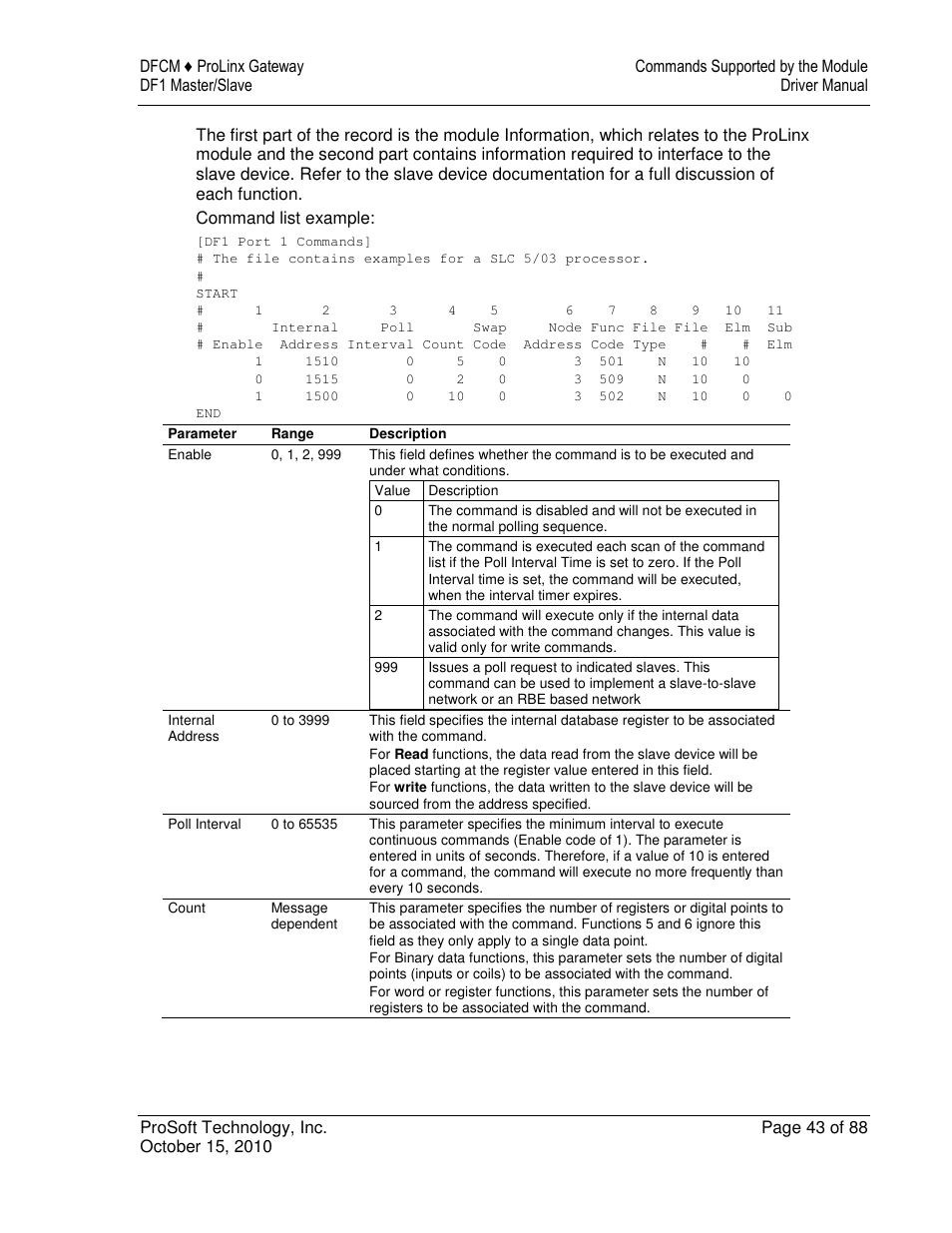 ProSoft Technology 5202-DFNT-DFCM4 User Manual | Page 43 / 88