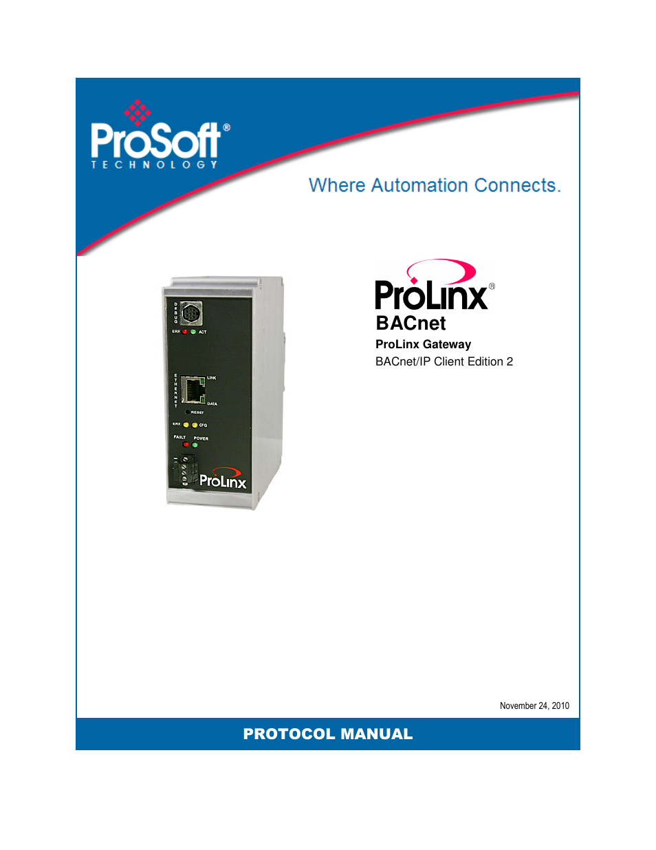 ProSoft Technology 5201-DFNT-BACNET User Manual | 52 pages