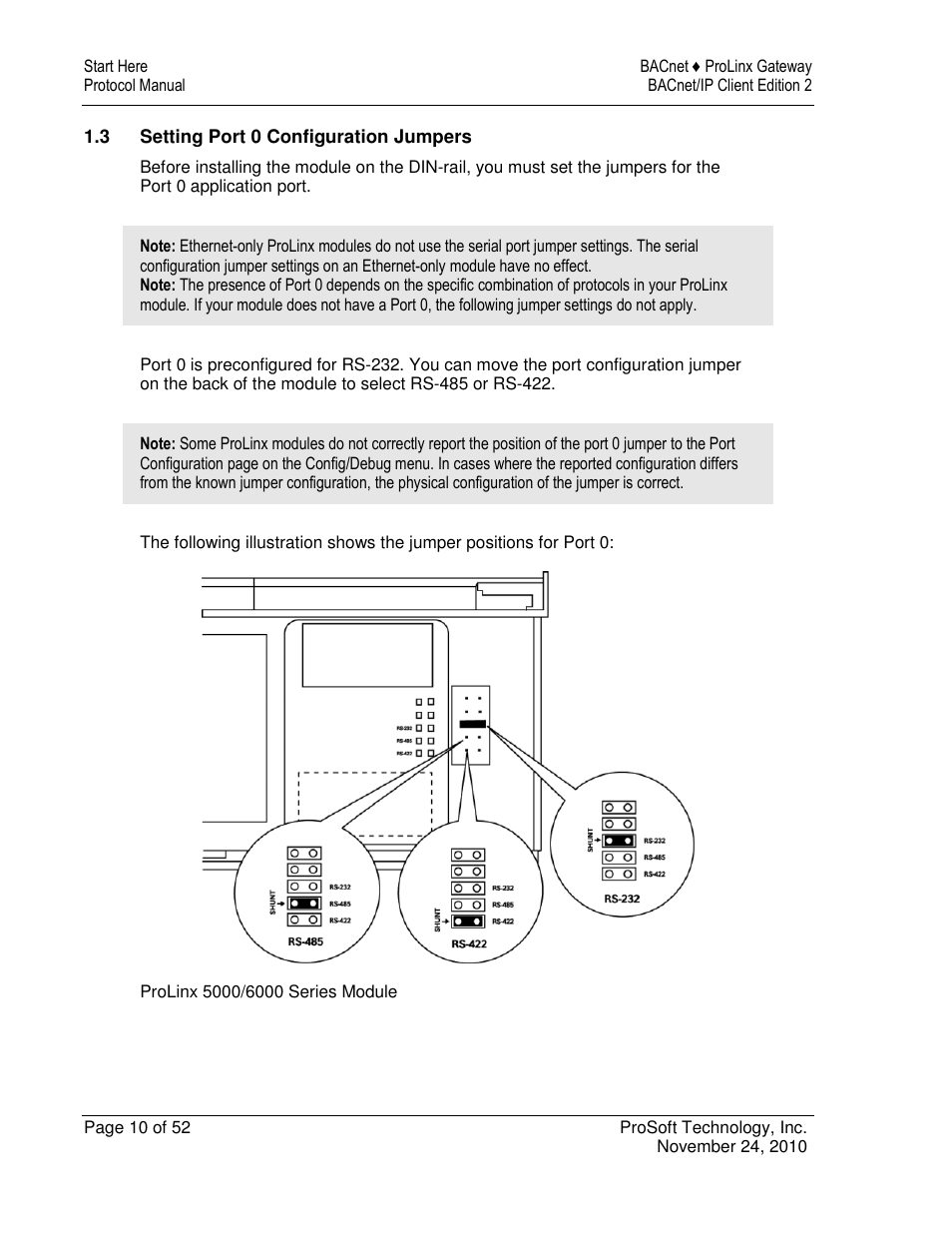 ProSoft Technology 5201-DFNT-BACNET User Manual | Page 10 / 52