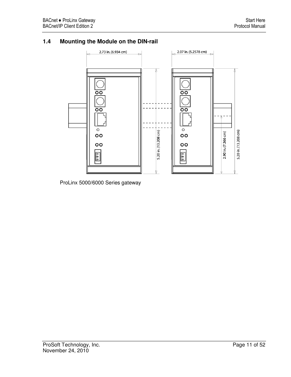 ProSoft Technology 5201-DFNT-BACNET User Manual | Page 11 / 52