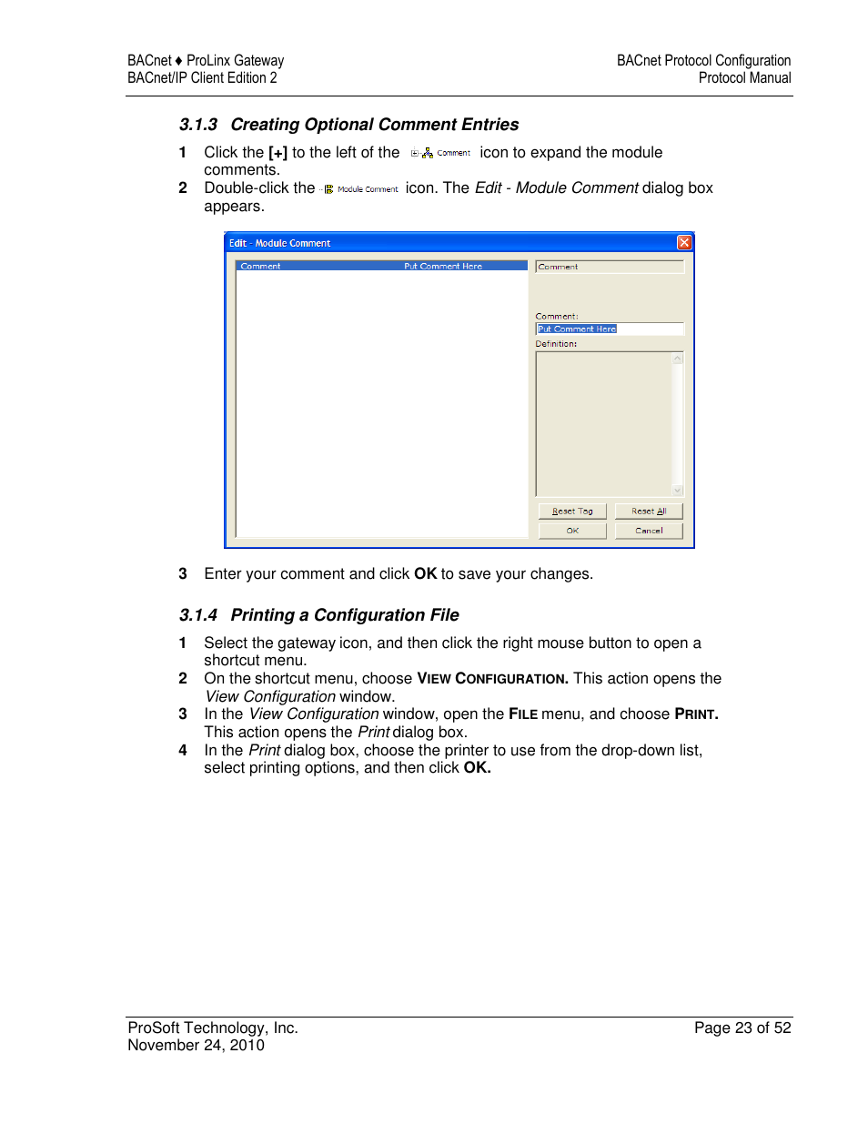 ProSoft Technology 5201-DFNT-BACNET User Manual | Page 23 / 52