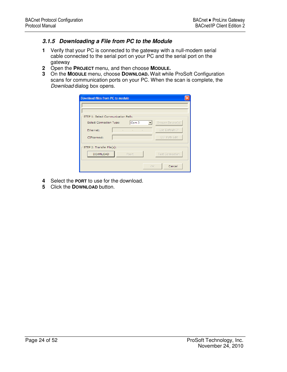 ProSoft Technology 5201-DFNT-BACNET User Manual | Page 24 / 52
