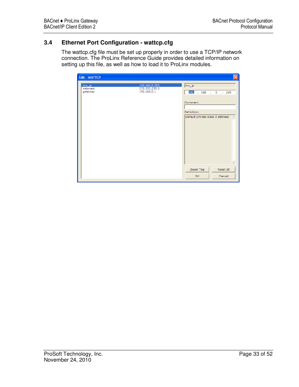 ProSoft Technology 5201-DFNT-BACNET User Manual | Page 33 / 52