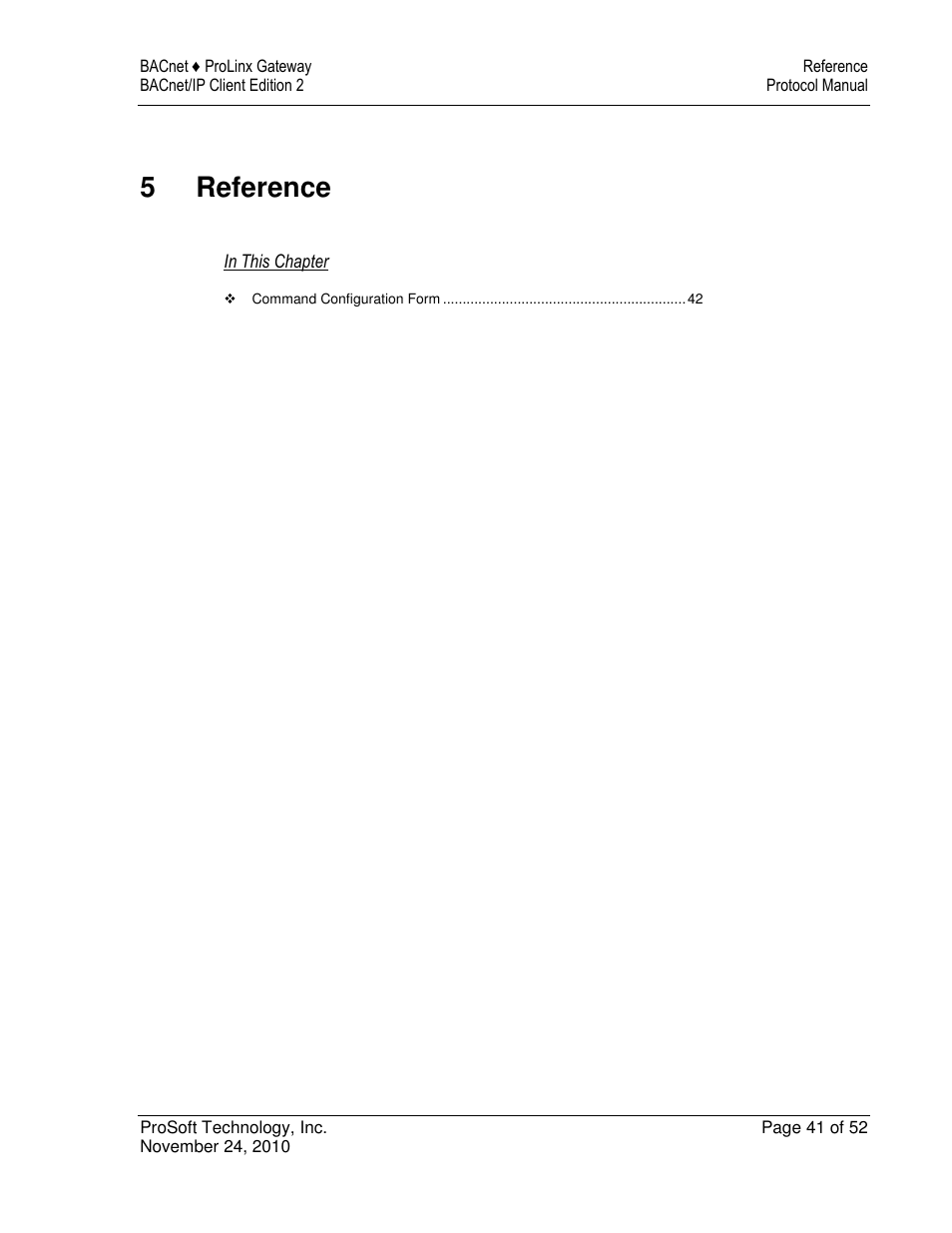 5reference | ProSoft Technology 5201-DFNT-BACNET User Manual | Page 41 / 52