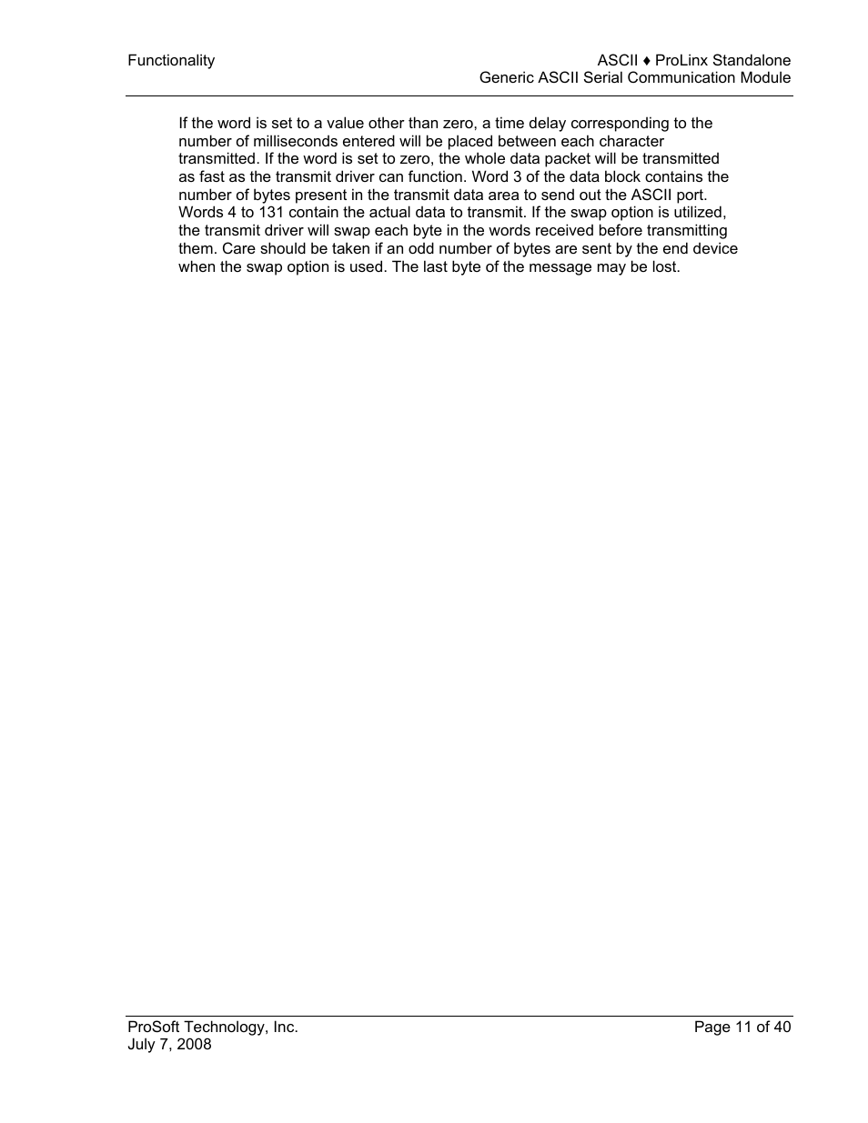 ProSoft Technology 5201-DFNT-ASCII User Manual | Page 11 / 40