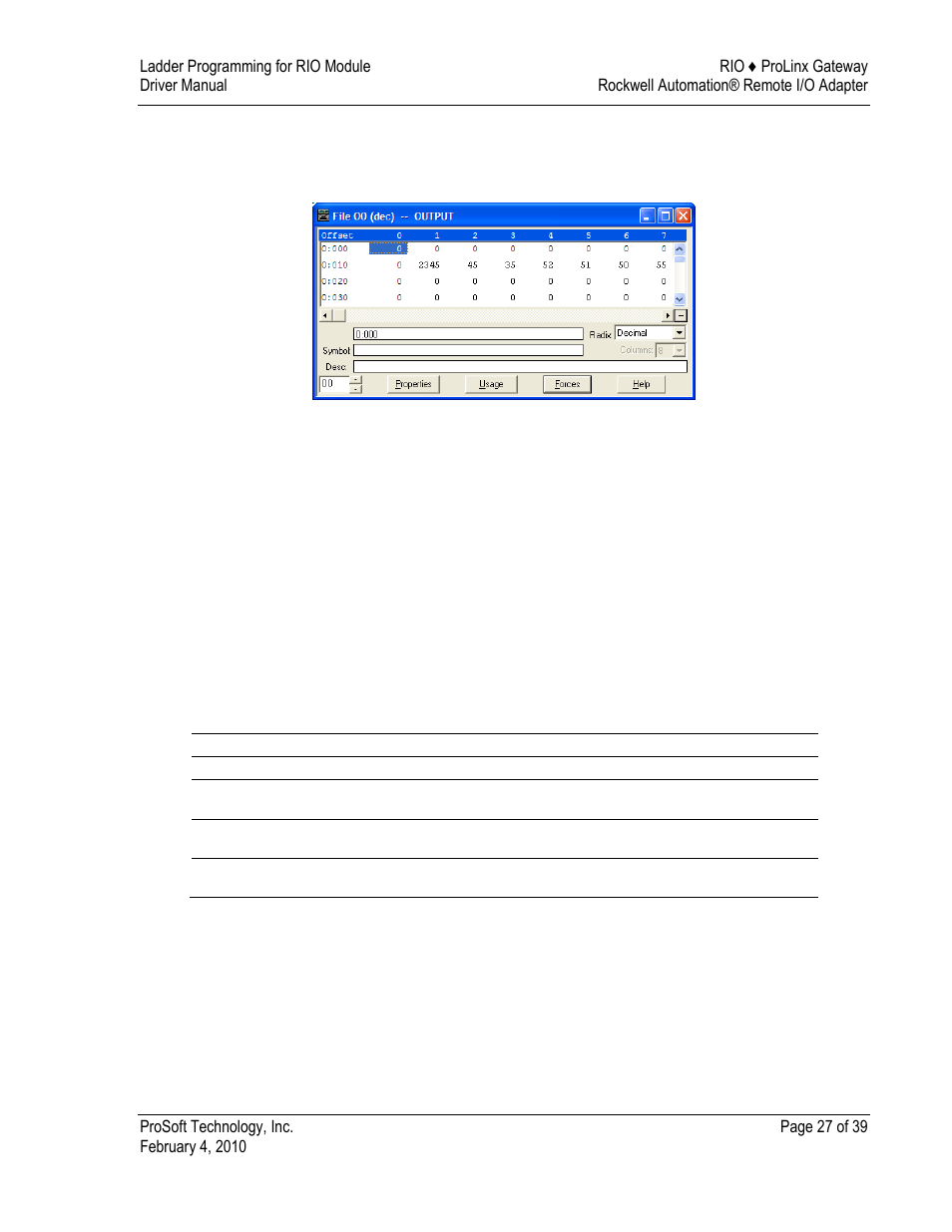 Ladder logic programming, Btr ladder rung | ProSoft Technology 5210-DFNT-RIO User Manual | Page 27 / 39