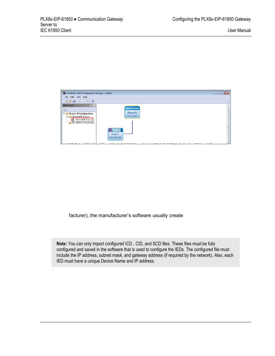 Adding ethernet/ip device, Importing ieds files | ProSoft Technology PLX81-EIP-61850 User Manual | Page 21 / 167