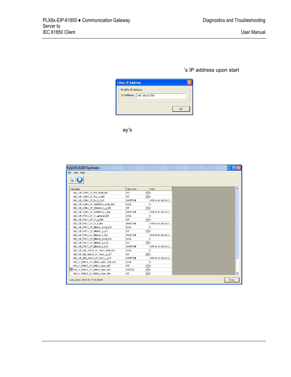 Prosoft eip-61850 tag monitor diagnostics | ProSoft Technology PLX81-EIP-61850 User Manual | Page 61 / 167