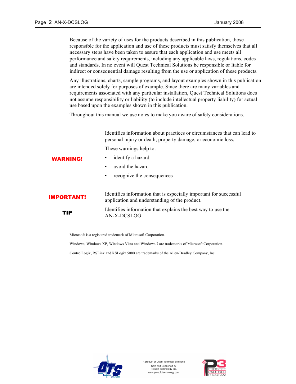 ProSoft Technology AN-X-AMX User Manual | Page 2 / 44