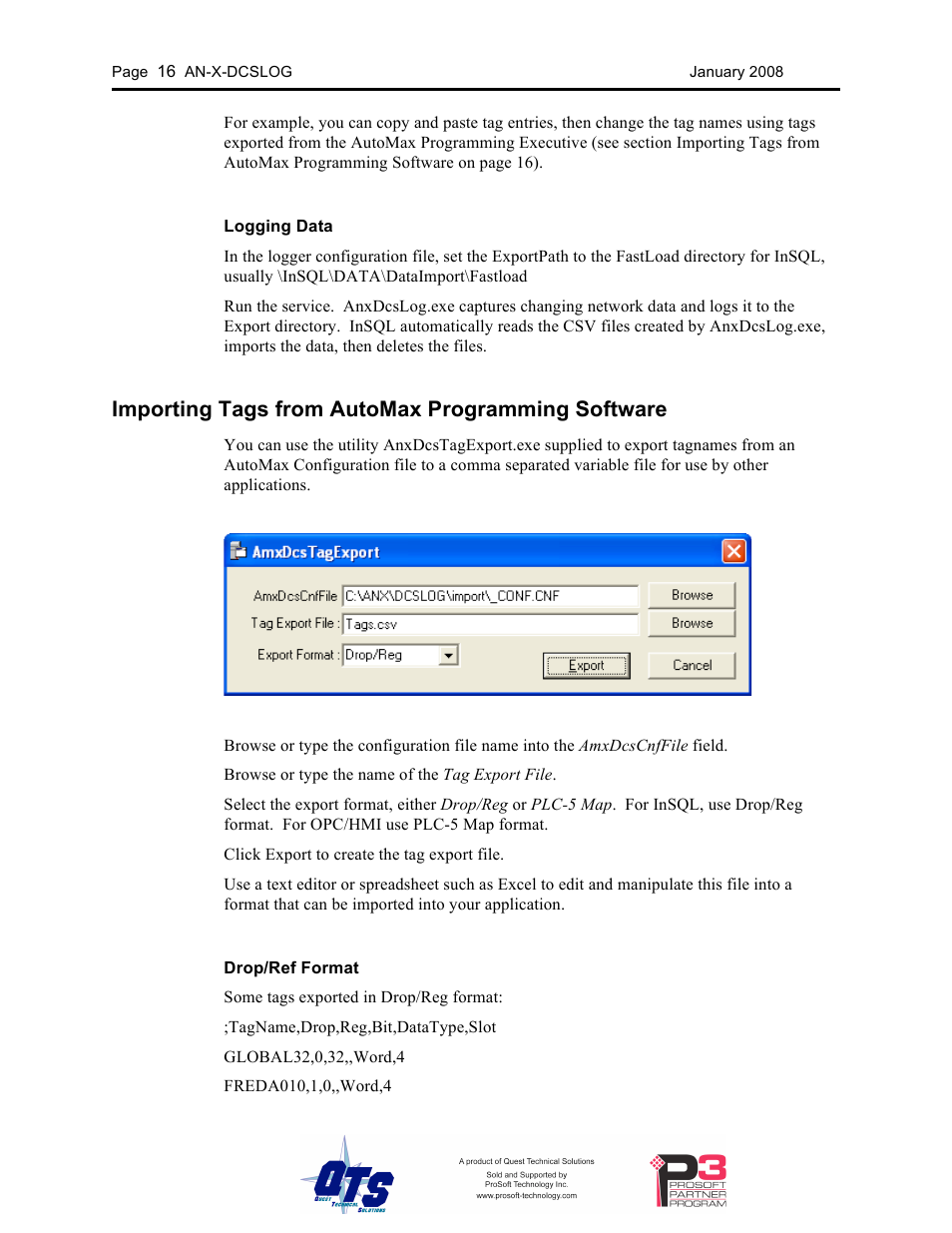 Importing tags from automax programming software | ProSoft Technology AN-X-AMX User Manual | Page 20 / 44