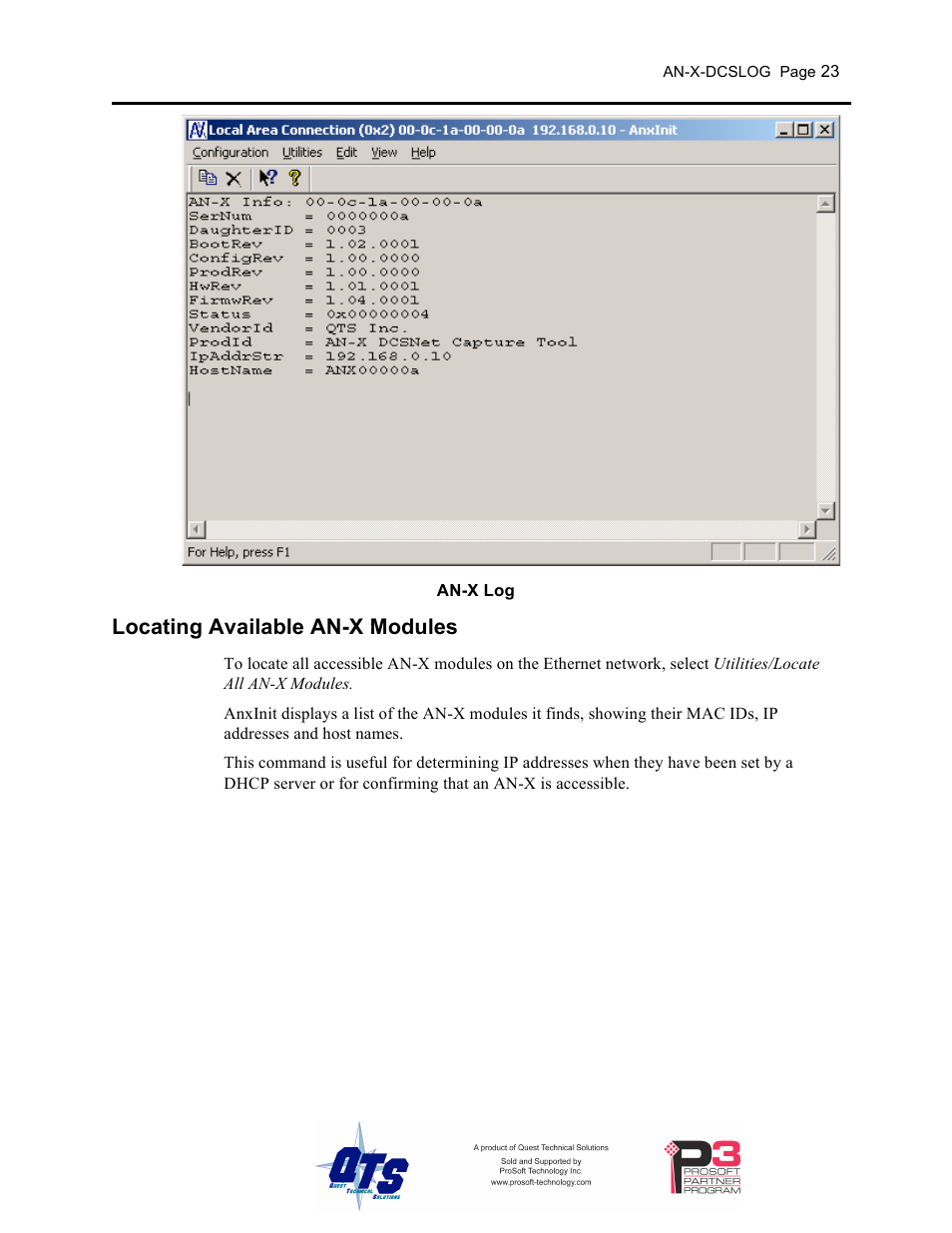 Locating available an-x modules | ProSoft Technology AN-X-AMX User Manual | Page 27 / 44