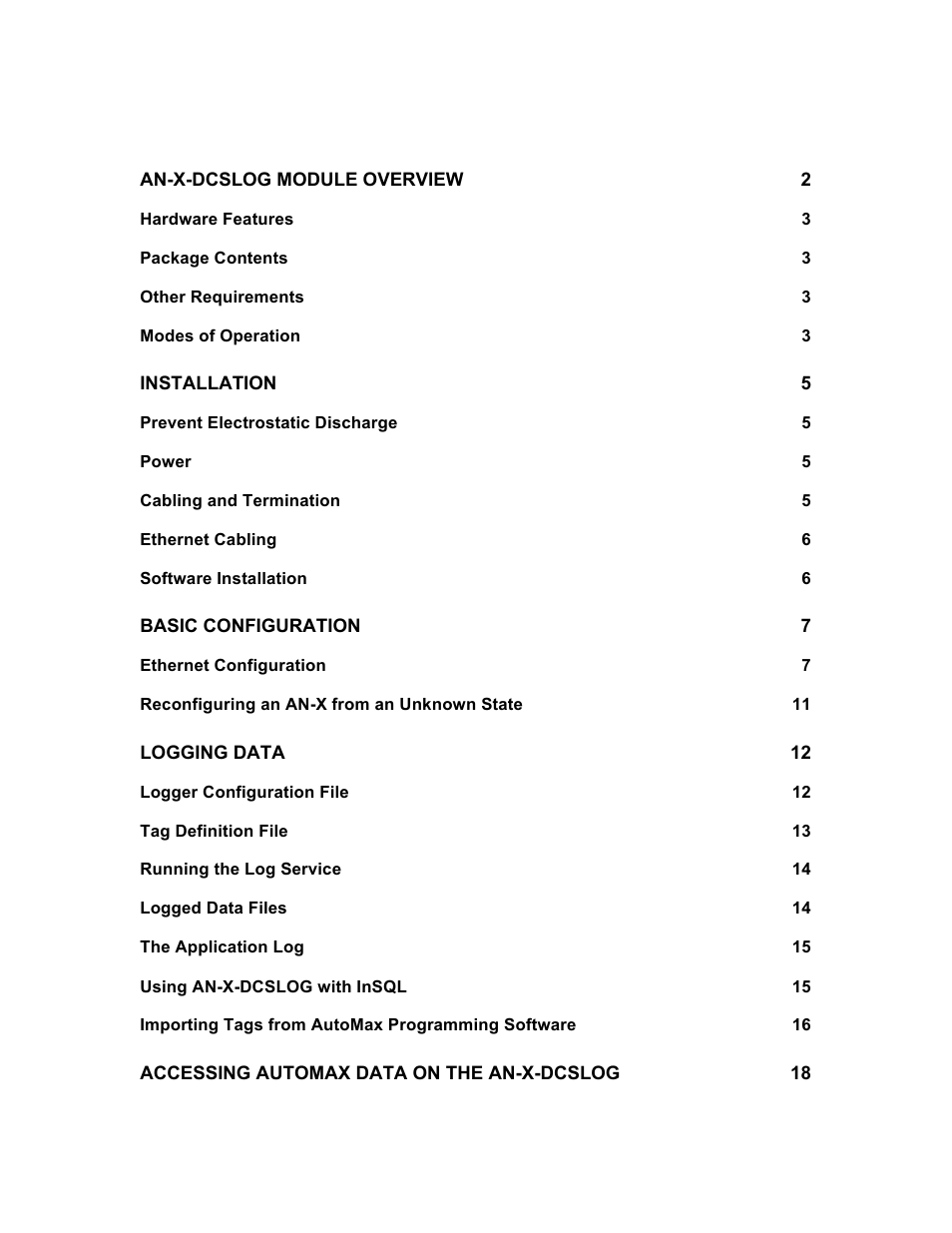 ProSoft Technology AN-X-AMX User Manual | Page 3 / 44