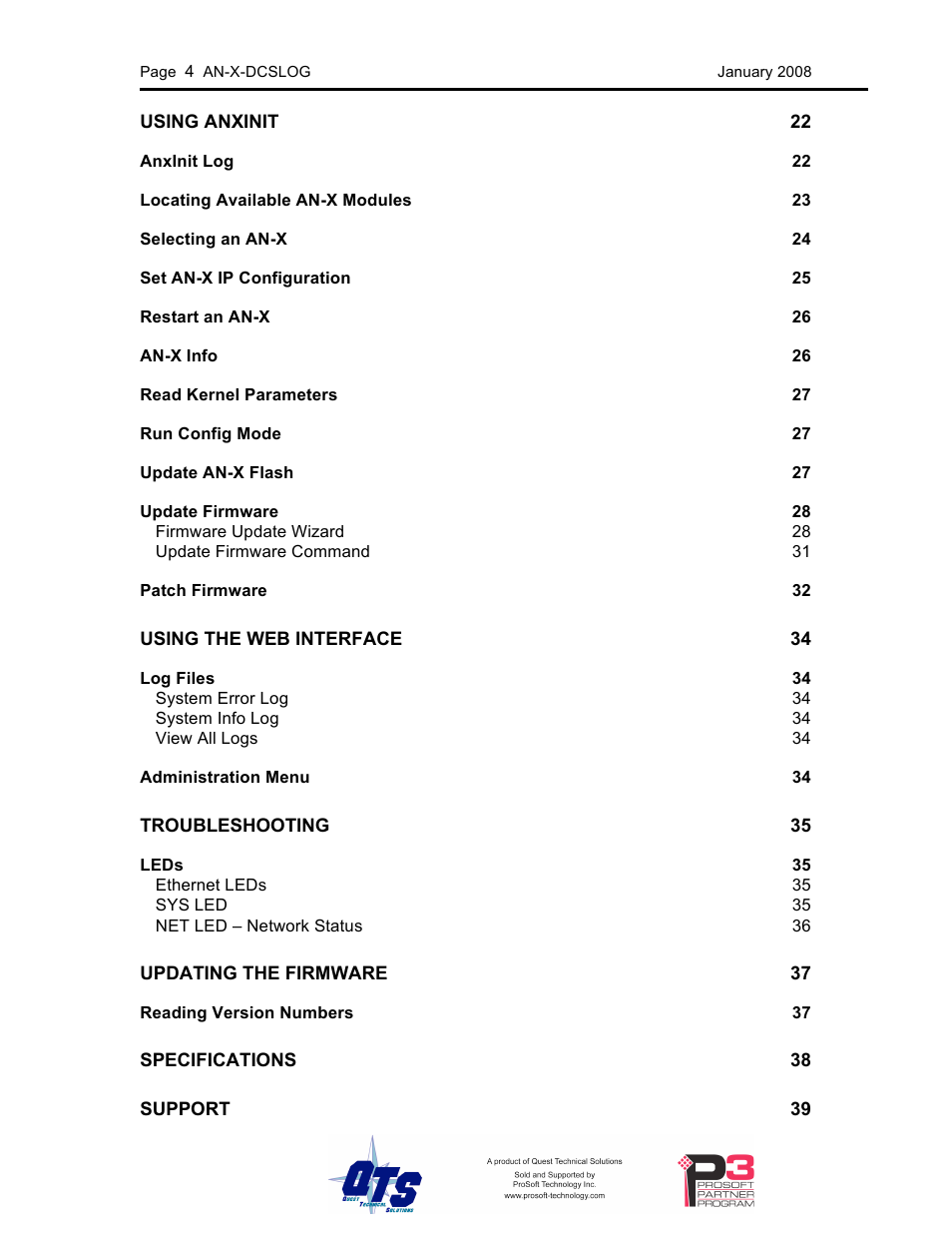ProSoft Technology AN-X-AMX User Manual | Page 4 / 44