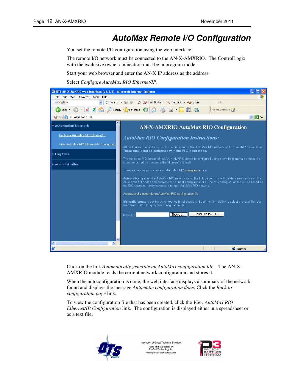 Automax remote i/o configuration | ProSoft Technology AN-X-AMX User Manual | Page 16 / 55