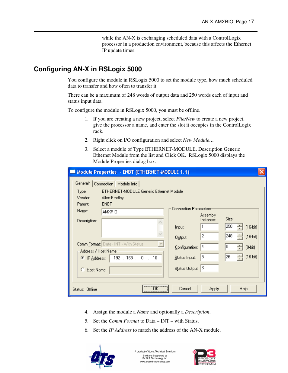 Configuring an-x in rslogix 5000 | ProSoft Technology AN-X-AMX User Manual | Page 21 / 55