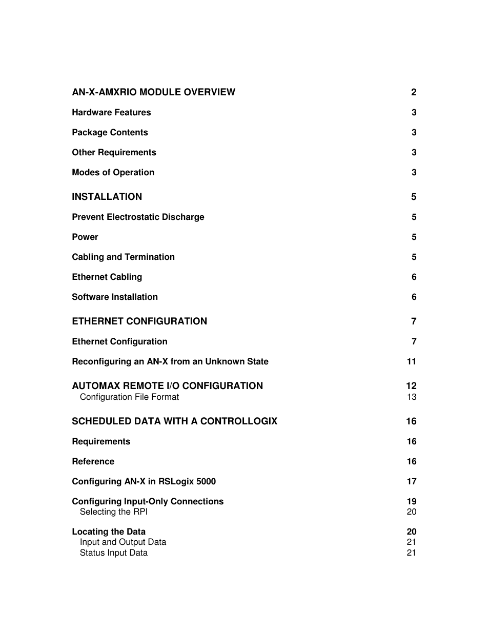 ProSoft Technology AN-X-AMX User Manual | Page 3 / 55