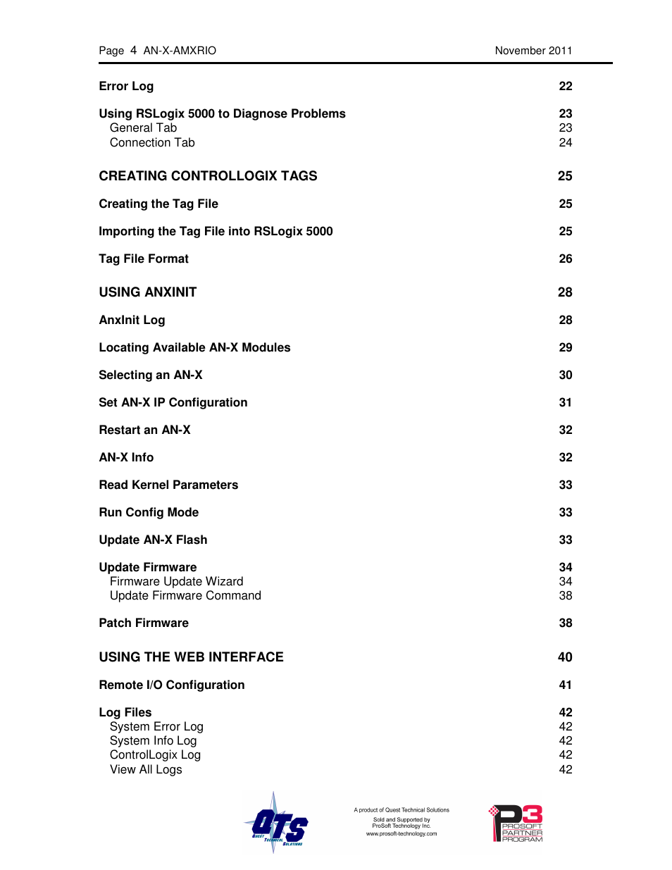 ProSoft Technology AN-X-AMX User Manual | Page 4 / 55