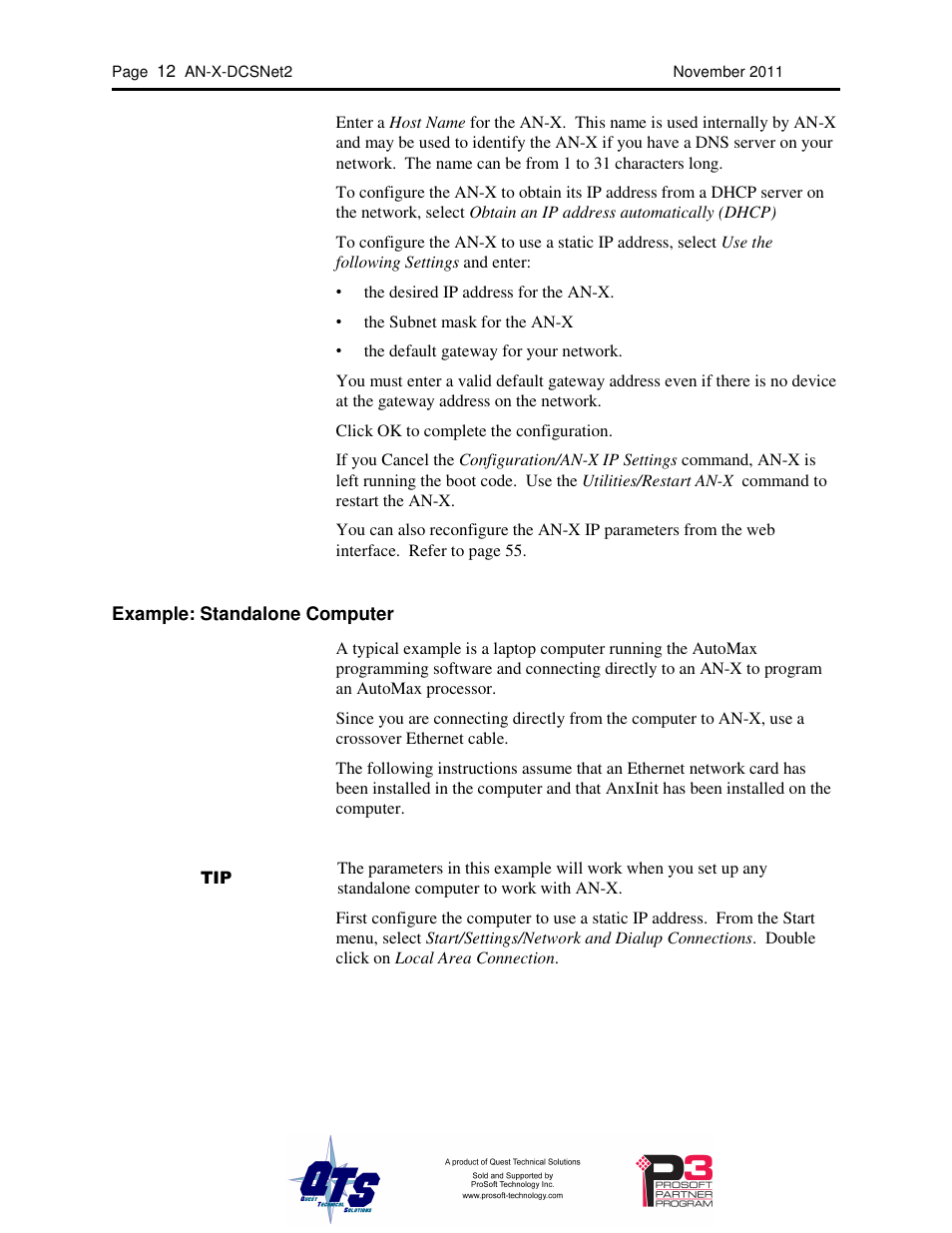 ProSoft Technology AN-X-AMX User Manual | Page 16 / 68