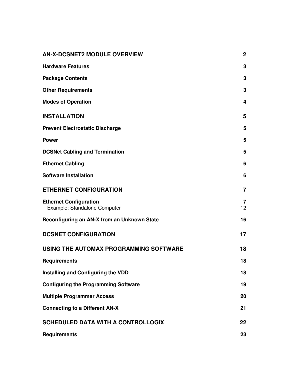 ProSoft Technology AN-X-AMX User Manual | Page 3 / 68