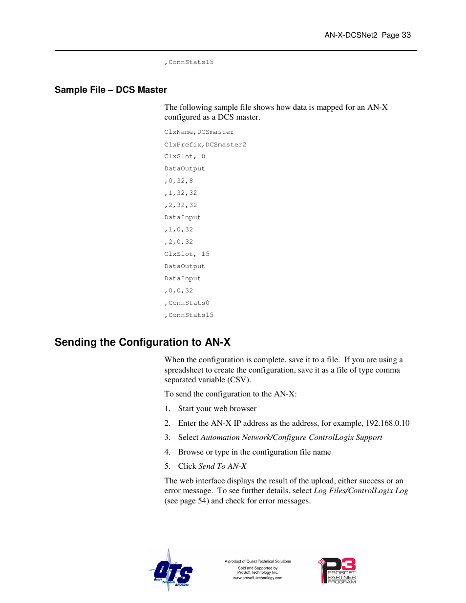 Sending the configuration to an-x | ProSoft Technology AN-X-AMX User Manual | Page 37 / 68