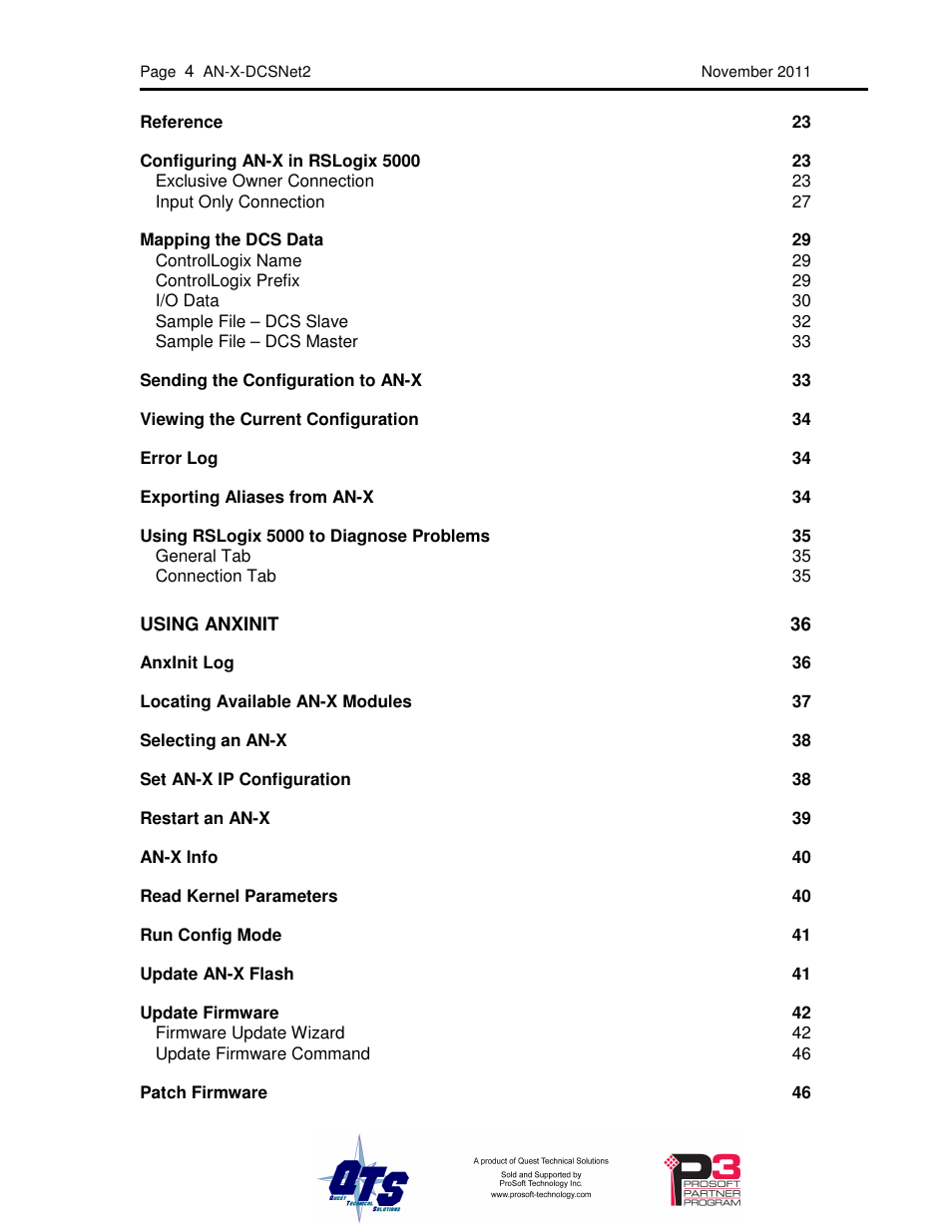 ProSoft Technology AN-X-AMX User Manual | Page 4 / 68