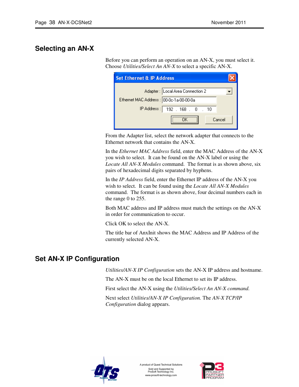 Selecting an an-x, Set an-x ip configuration | ProSoft Technology AN-X-AMX User Manual | Page 42 / 68
