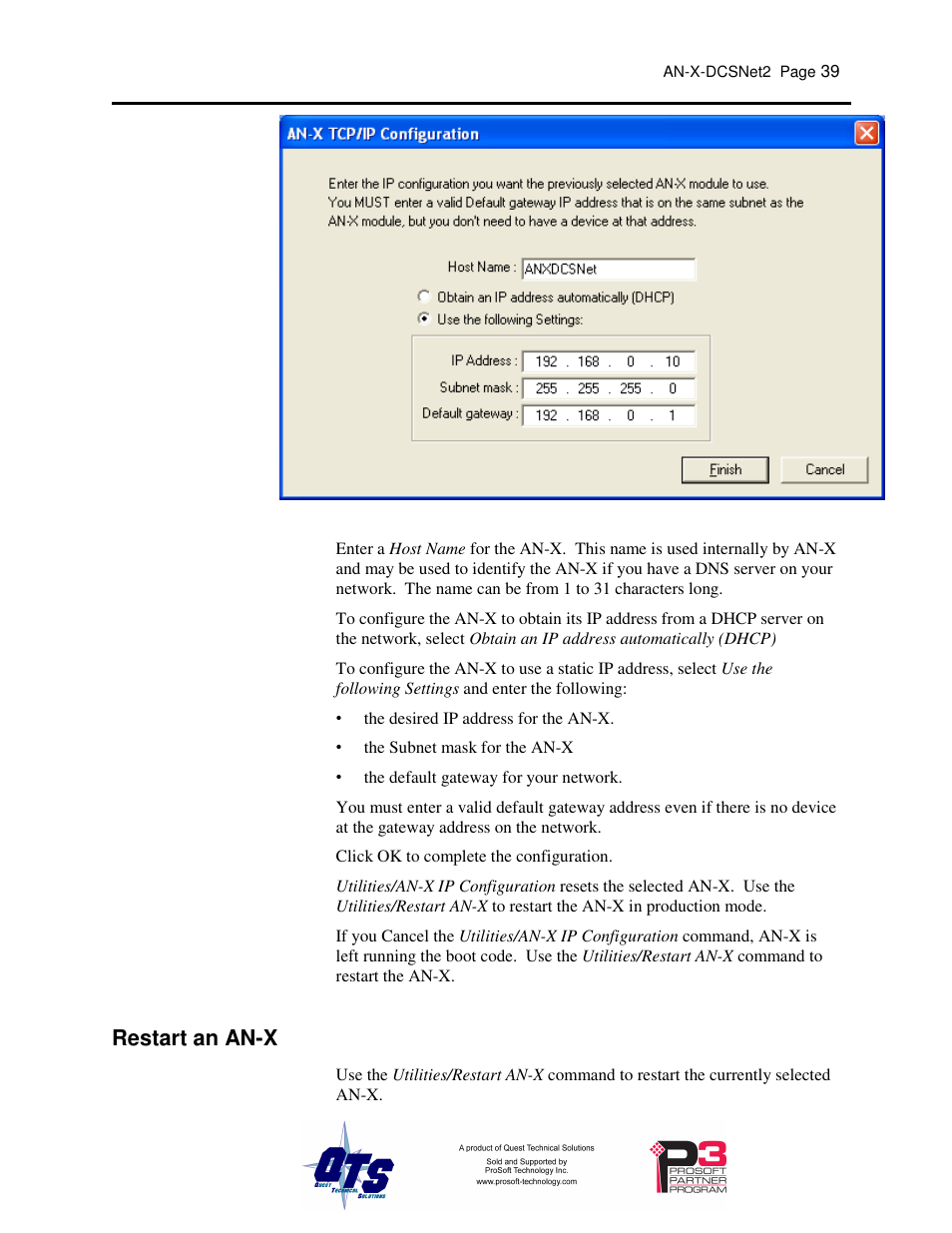 Restart an an-x | ProSoft Technology AN-X-AMX User Manual | Page 43 / 68