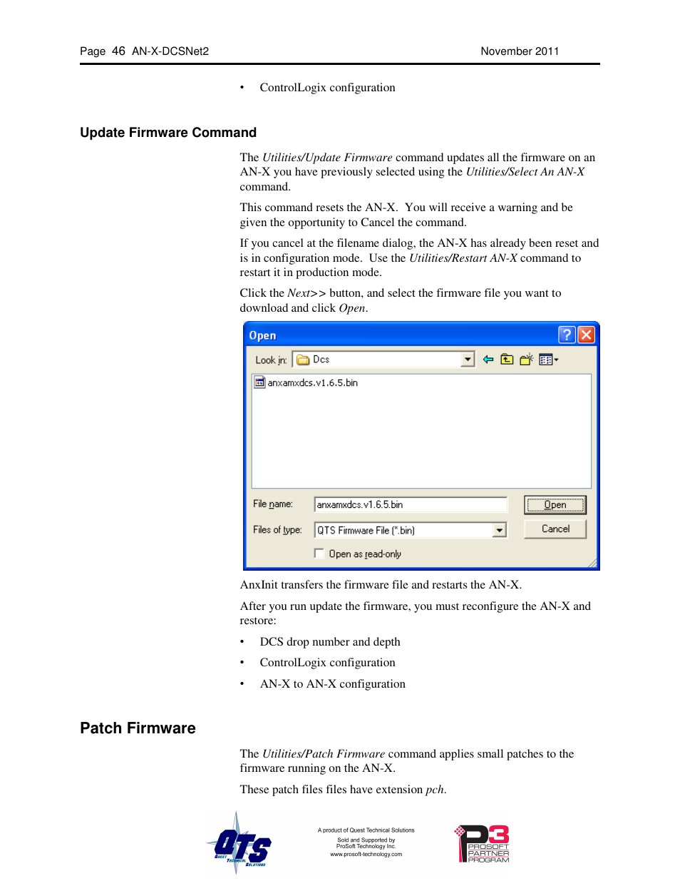 Patch firmware | ProSoft Technology AN-X-AMX User Manual | Page 50 / 68