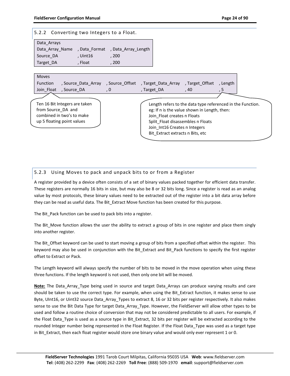 Converting two integers to a float | ProSoft Technology PS-QS-1x10-0781 User Manual | Page 24 / 90