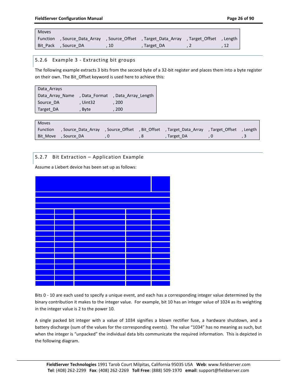 Example 3 - extracting bit groups, Bit extraction – application example, Liebert ups (mm4) | ProSoft Technology PS-QS-1x10-0781 User Manual | Page 26 / 90