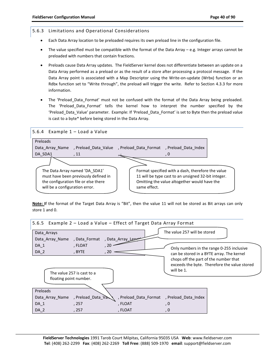 Limitations and operational considerations, Example 1 – load a value | ProSoft Technology PS-QS-1x10-0781 User Manual | Page 40 / 90